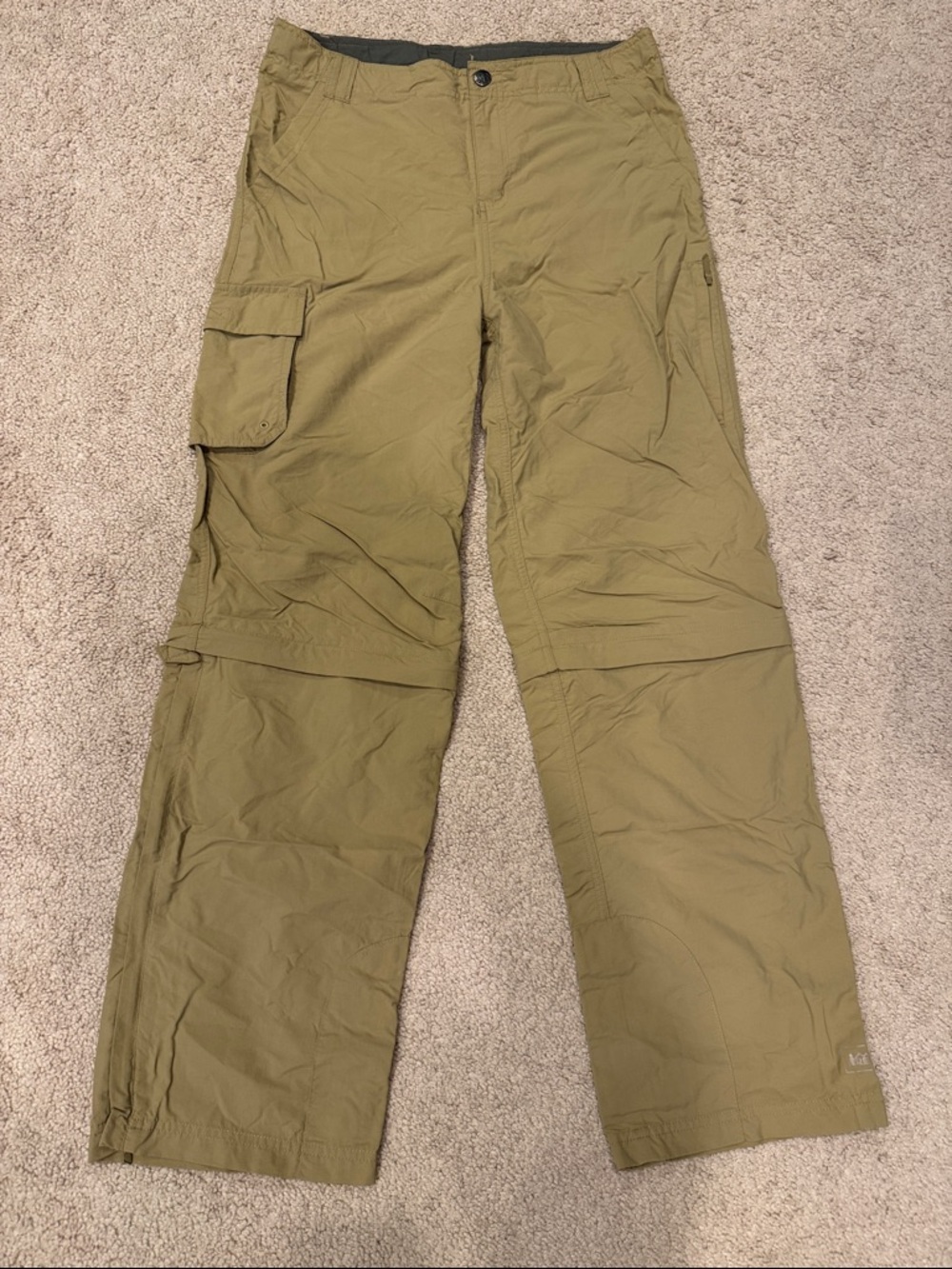 REI Boy’s Cargo Zip Convertible Pants - Khaki